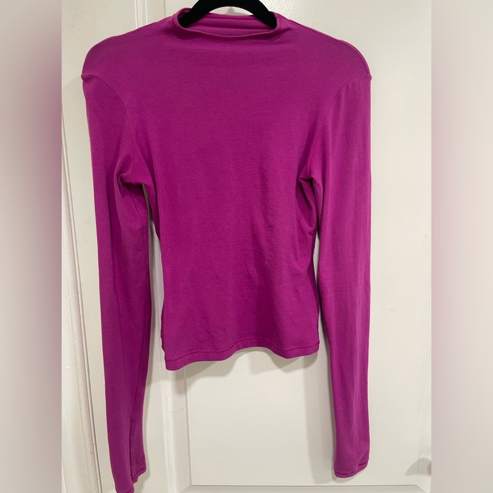 SKIMS Vibrant Pink Long Sleeve Blouse
